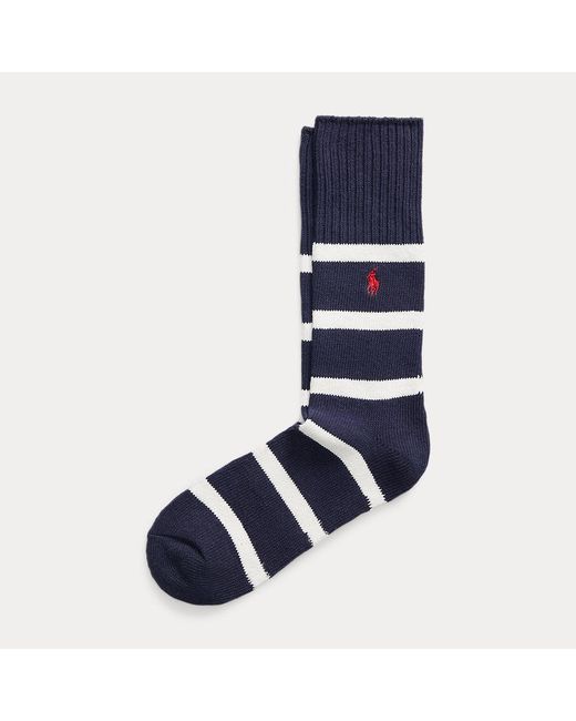 Polo Ralph Lauren Blue Striped Cotton-blend Crew Socks for men