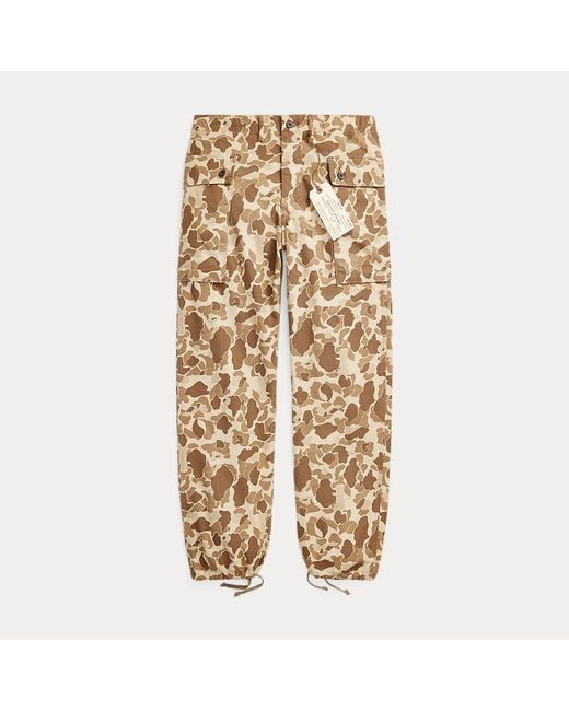 RRL Limited edition Camo Twill Cargo Trouser in Natural for Men