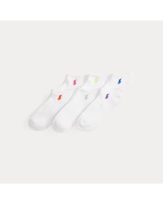 Polo Ralph Lauren White Ankle Sock 6-Pack