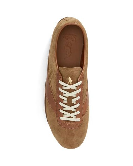 Polo Ralph Lauren Brown Rl Racer Vector Suede Trainer for men