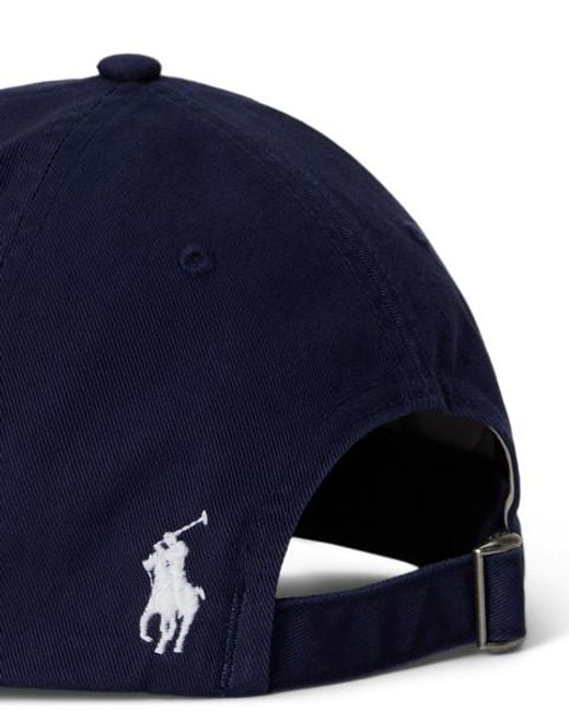 Polo Ralph Lauren Blue Crest-Embroidered Twill Ball Cap for men