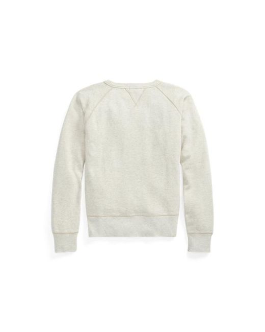RRL White Logo Fleece Pullover for men