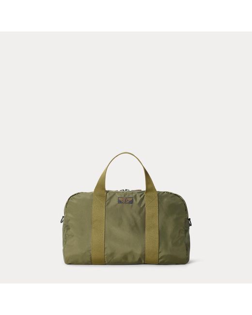 RRL Green Nylon Canvas Utility Duffel for men