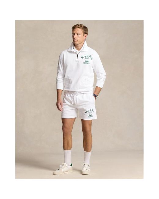 Polo Ralph Lauren Fleece Wimbledon Short Met Afbeelding in het White voor heren