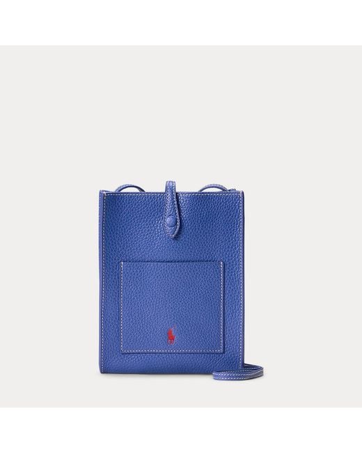 Polo Ralph Lauren Blue Polo Play Leather Pocket Crossbody
