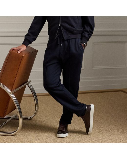 Ralph Lauren Black Cotton-Cashmere Fleece Pant for men