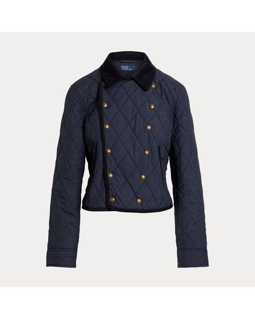 Polo Ralph Lauren Blue Double-Breasted Quilted Jacket
