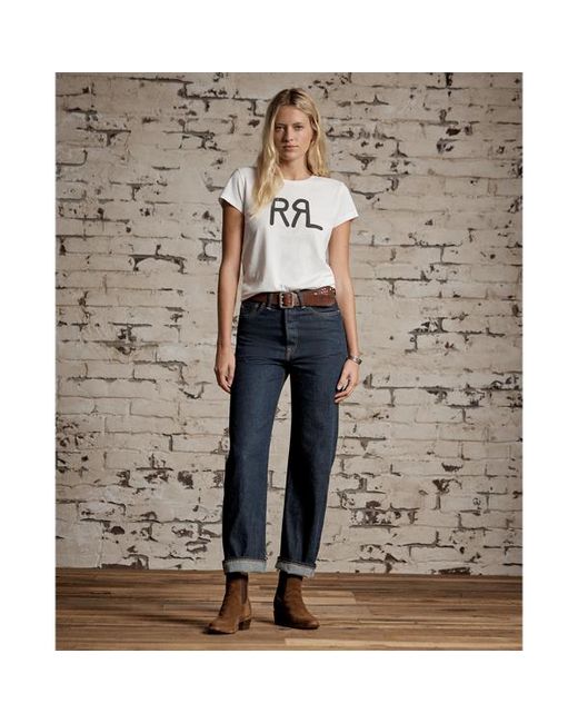 RRL Blue Straight Leg Fit Rinse Jean