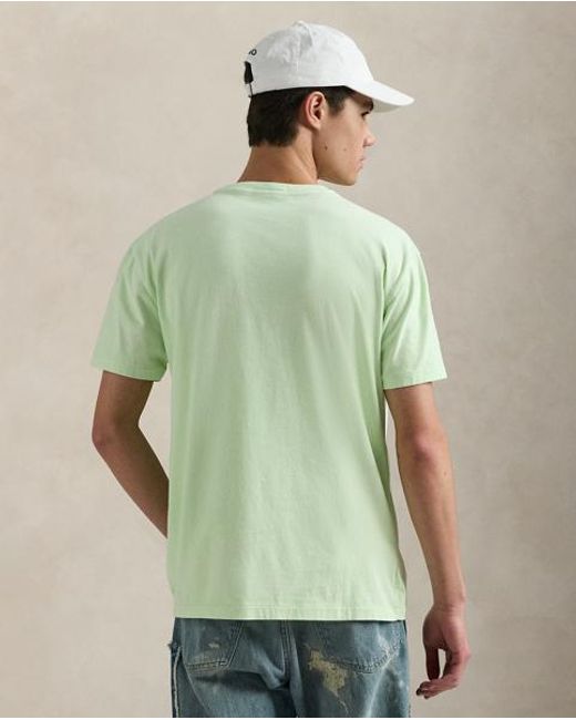 Polo Ralph Lauren Green Custom Slim Mineral-Dyed Pocket T-Shirt for men
