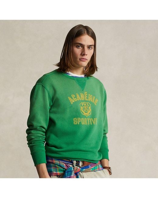 Polo Ralph Lauren Fleece Graphic Pullover in Green for Men Lyst