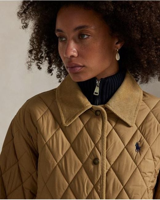 Polo Ralph Lauren Blue Diamond-Quilted Barn Jacket