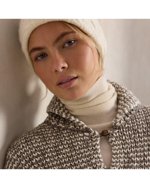 Polo Ralph Lauren Brown Cable-Knit Wool-Cashmere Headband