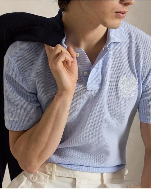 Polo Ralph Lauren Blue Wimbledon Classic Fit Polo Shirt for men
