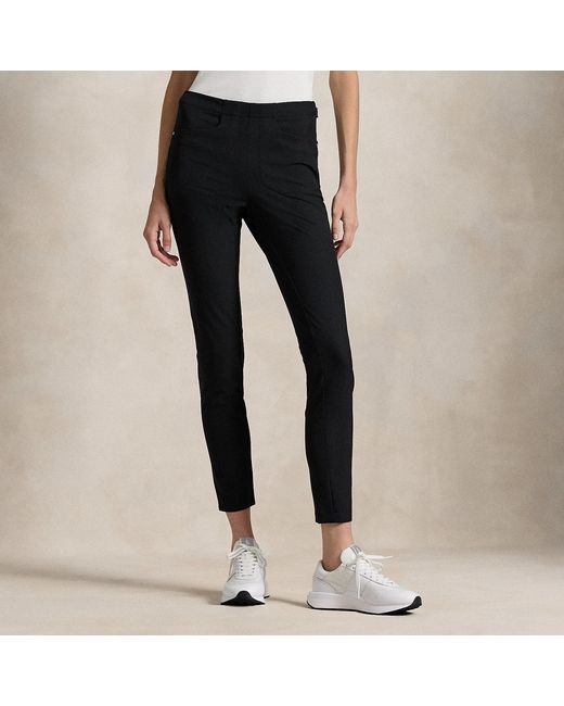 Ralph Lauren Black Stretch Twill Athletic Trouser