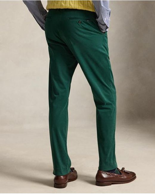 Ralph Lauren Green Jarrett Slim Fit Sateen Trouser for men