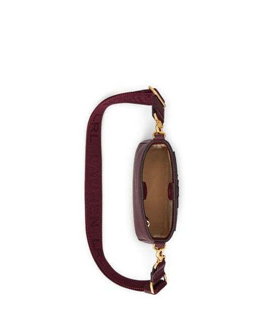 Ralph Lauren Purple Pebbled Leather Small Cameryn Crossbody
