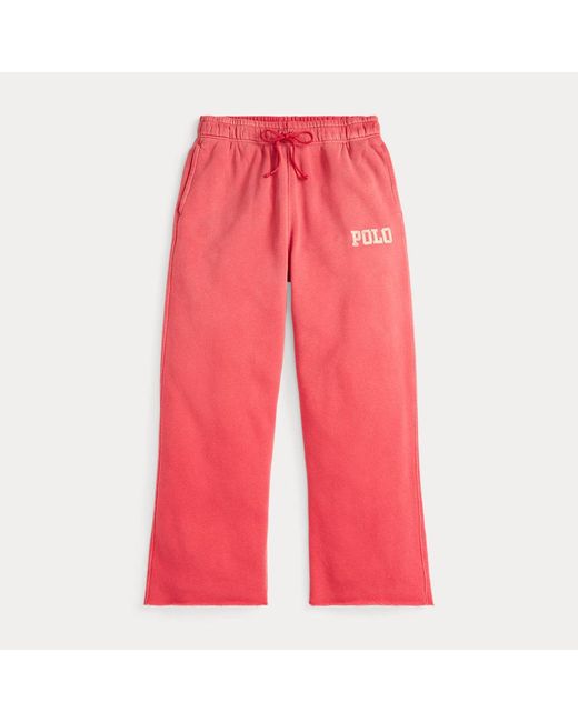 Polo Ralph Lauren Pink Logo Fleece Athletic Trouser