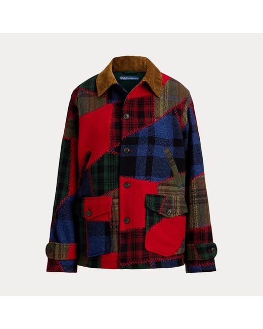 Polo Ralph Lauren Patchwork Chore Jacket in Red | Lyst UK