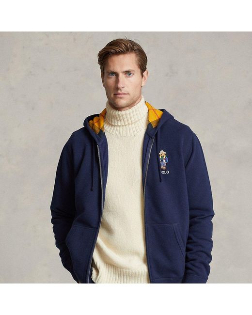 Ralph Lauren Polo Bear Fleece Fullzip Hoodie in Blue for Men Lyst
