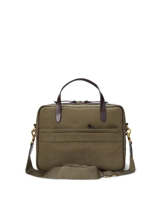 Bolsa De Viaje De Loneta Y Piel Polo Ralph Lauren de hombre de color Green