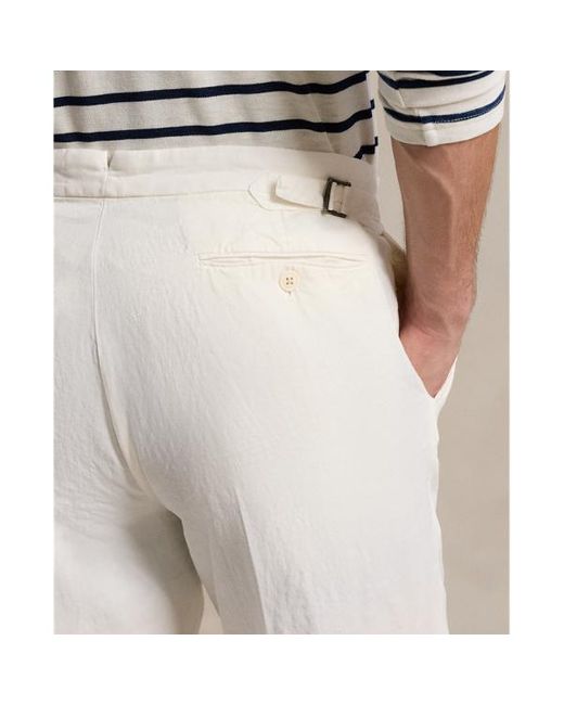 Polo Ralph Lauren White Hemp Twill Suit Trouser for men