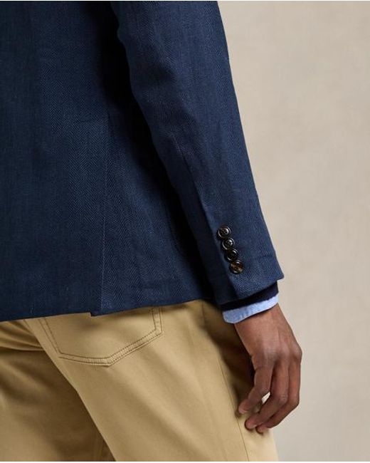 Polo Ralph Lauren Blue Polo Tailored Herringbone Sport Coat for men