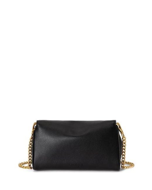 Ralph Lauren Black Nappa Turn-Lock Wristlet Crossbody