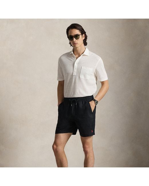 Polo Ralph Lauren White 15 Cm Polo Prepster Linen Shorts for men