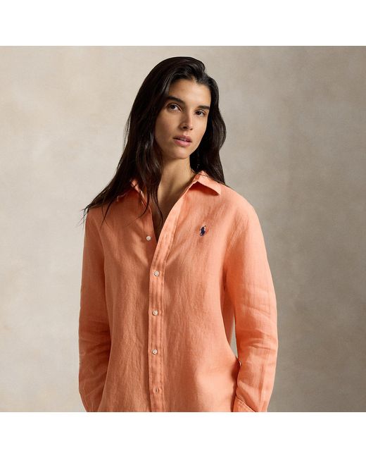 Polo Ralph Lauren Red Classic Fit Linen Shirt