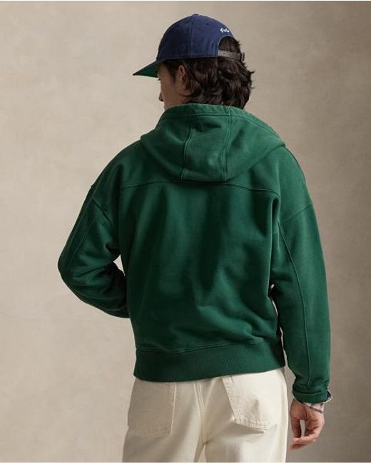 Polo Ralph Lauren Green Relaxed Fit Loopback Fleece Hoodie for men