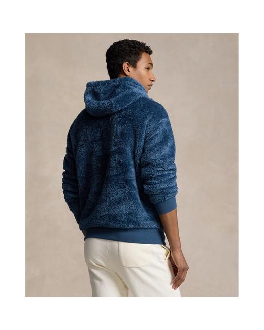 Sudadera polar con capucha y logotipo Polo Ralph Lauren de hombre de color Blue