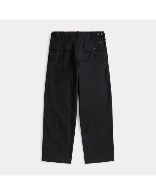 Polo Ralph Lauren Black Relaxed Fit Reverse-Sateen Trouser for men