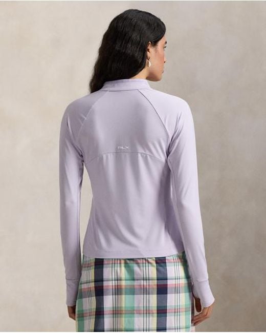 Ralph Lauren Purple Stretch Jersey Zip Jacket