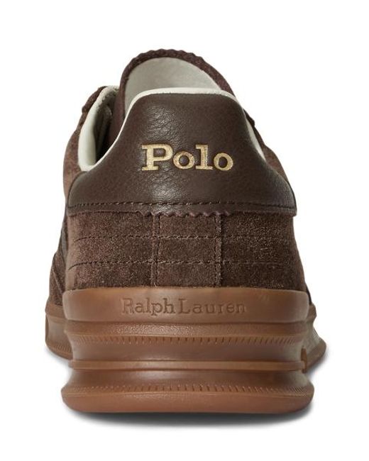 Polo Ralph Lauren Heritage Aera Suède Sneaker in het Brown voor heren