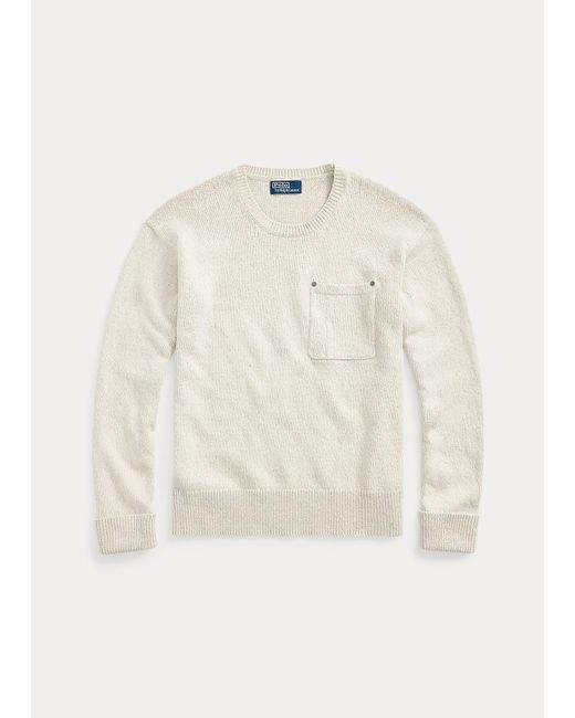 Polo Ralph Lauren Cotton Pocket Jumper in White for Men Lyst UK