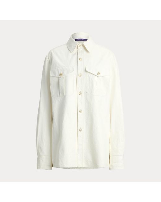 Ralph Lauren Natural Landry Lambskin Shirt