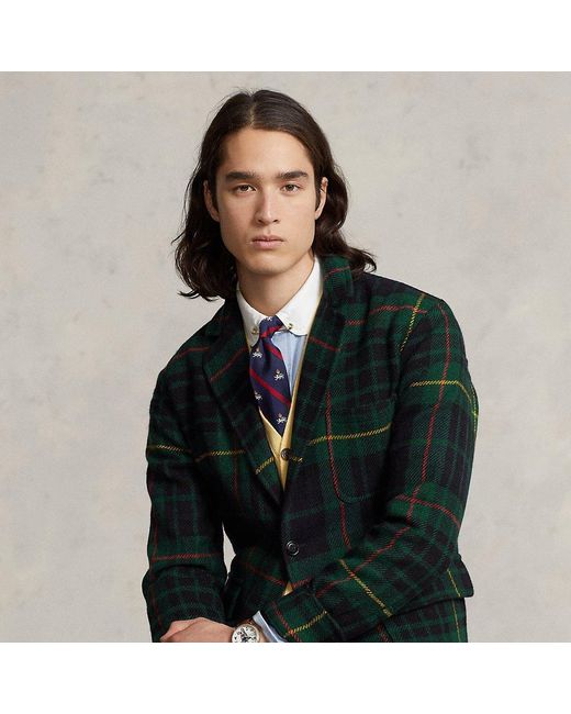 Ralph Lauren Plaid Wool Tweed Sport Coat in Green for Men Lyst