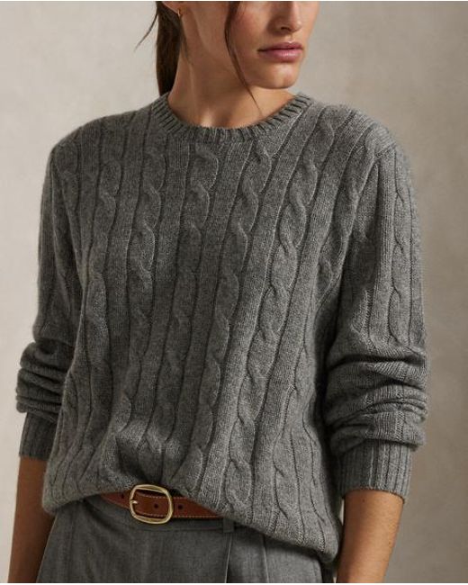 Ralph Lauren Gray The Iconic Cable-knit Cashmere Jumper for men