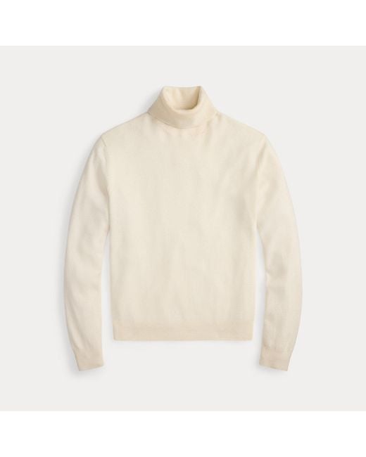 Ralph Lauren Natural Cashmere Roll Neck Jumper for men