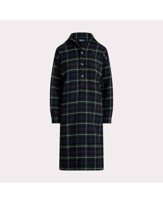 Polo Ralph Lauren Black Plaid Cotton Shirtdress