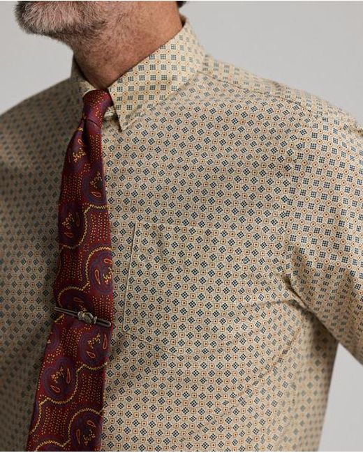 RRL Natural Slim Fit Geometric-Print Shirt for men