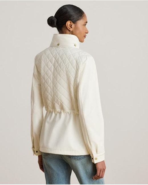 Ralph Lauren Ruitvormig Gestikt Jack Met Kraag in het Natural