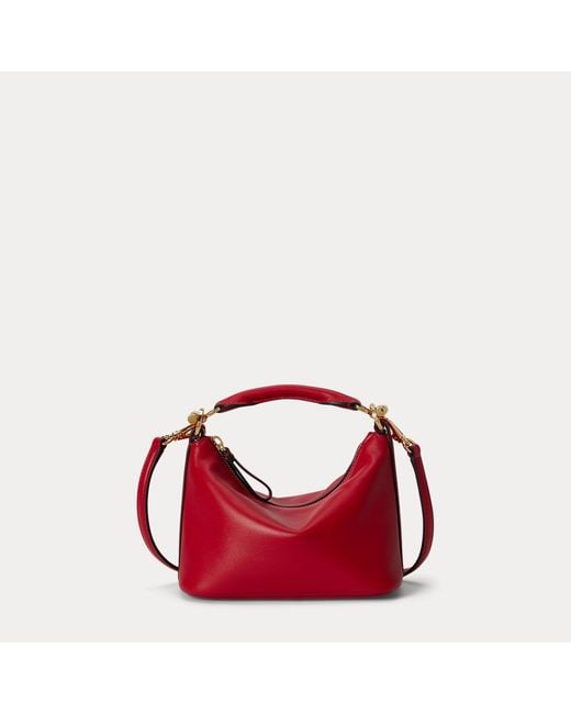 Ralph Lauren Natural Nappa Leather Mini Blaike Shoulder Bag