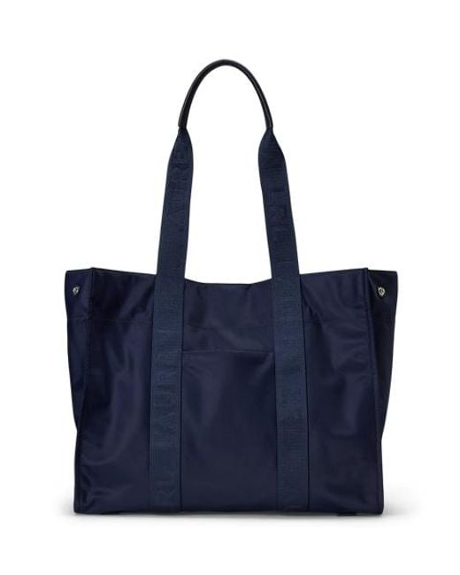 Ralph Lauren Blue Nylon Extra-Large Stevie Tote Bag