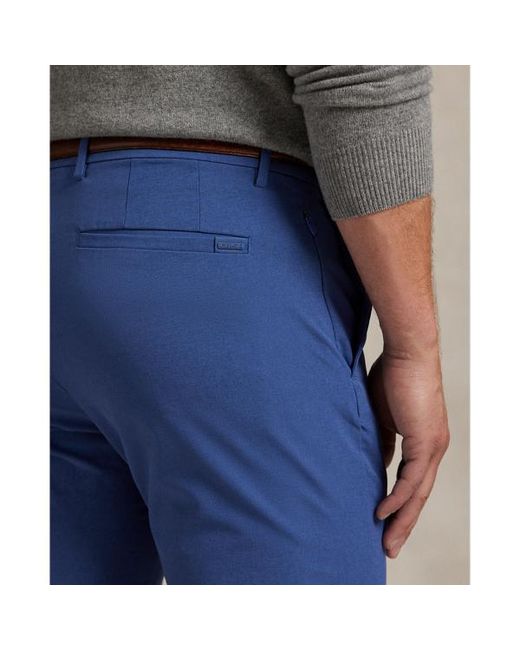 Ralph Lauren Blue Slim Fit Performance Trouser for men