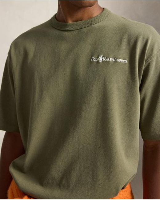 Polo Ralph Lauren Green Relaxed Fit Logo Jersey T-Shirt for men