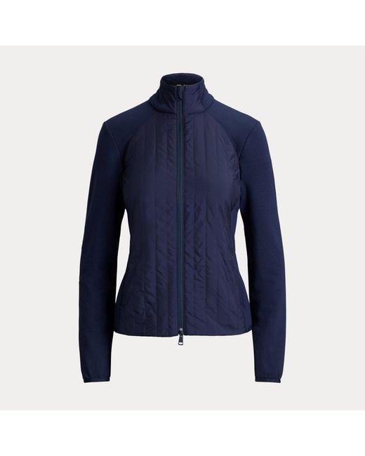 Ralph Lauren Blue Hybrid Full-Zip Mockneck