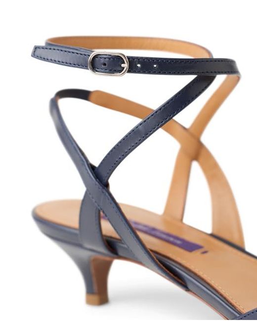 Ralph Lauren White Clarke 35 Mm Calfskin Sandal