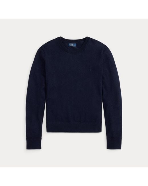 Polo Ralph Lauren Blue Wool Crewneck Jumper