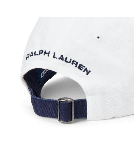 Polo Ralph Lauren White Polo Sport Twill Ball Cap for men